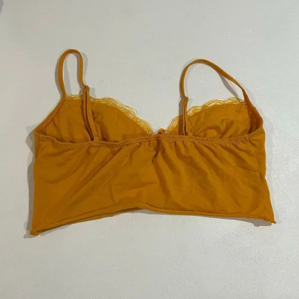 Princess Polly Mustard Lace Trim Bralette Top Size 6 US / AU 10 - Image 3