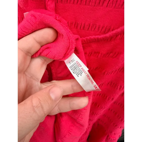 Anthropologie Women's M Knit Feminine Flounced Open Back Mini Dress in Teaberry - Image 8