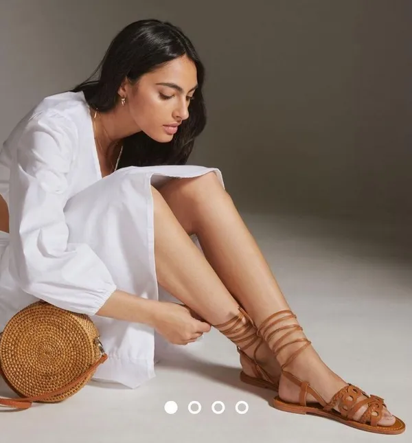 Pilcro Anthropologie NWOT Tie-Up Strappy Sandals Leather Size 7 - Image 3