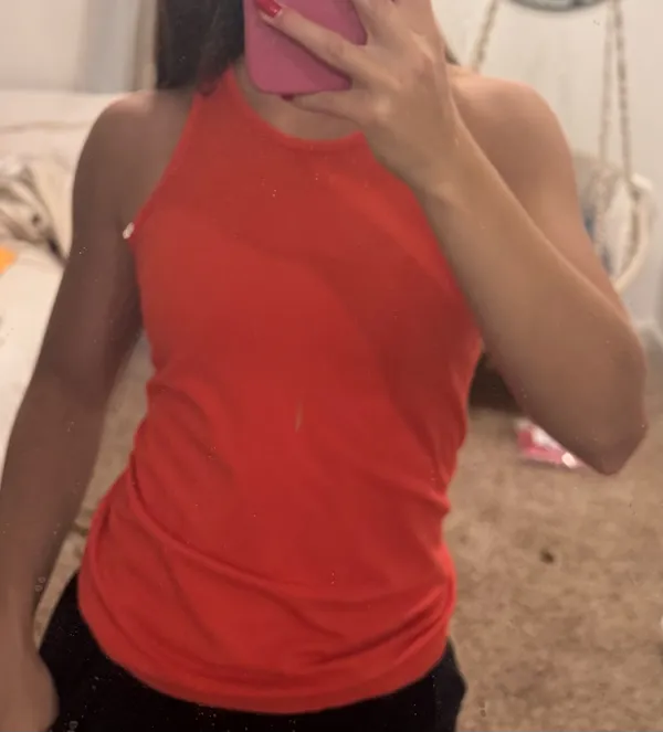 Athleta girls tank pink/red/orange - Image 2