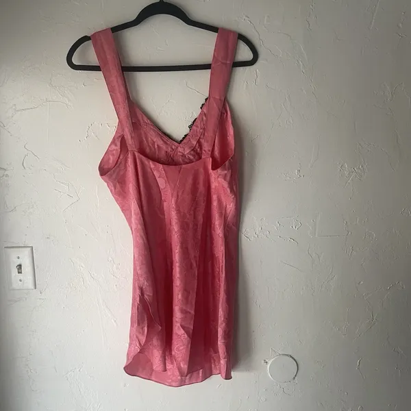 Victoria's Secret Vintage 90s Medium‎ Pink Satin Lace Floral Coquette Sleepwear - Image 5