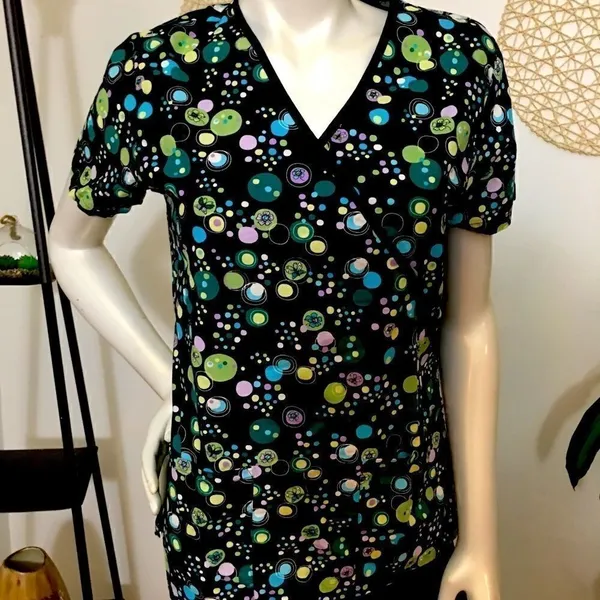 HQ Scrub Top! Super Cute‎ Black Size XS - Image 5