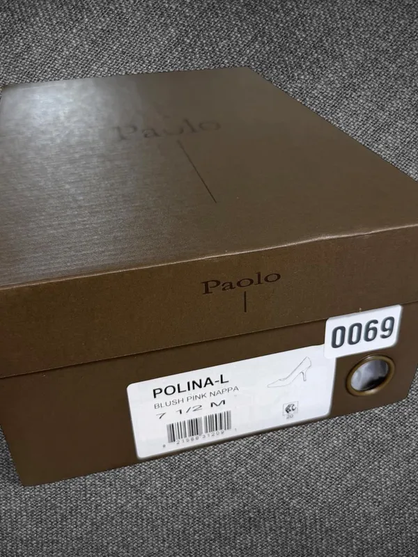 Brand New Linea Paolo Polina-L Blush Pink Nappa Leather Heels 7.5M - Image 8