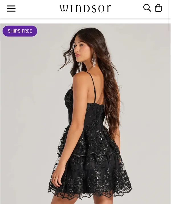 Windsor Black Homecoming Dress - Image 2