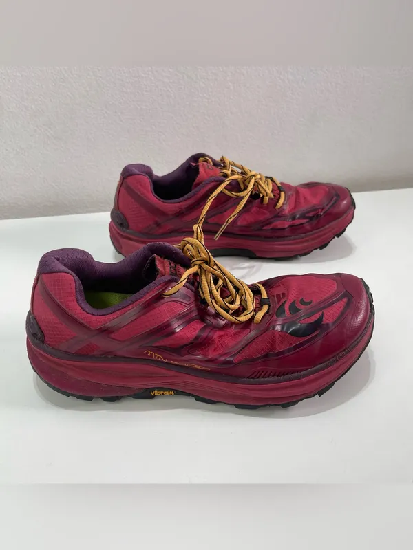 Topo Athletic MTN Racer Women's 8.5 Berry Trail Running Shoes A2 Vibram Gorpcore - Image 3