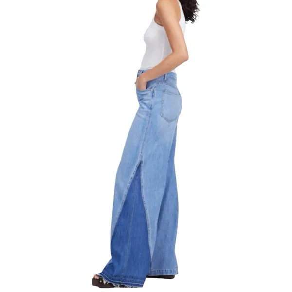 NWD Madewell Wide Sweep Jeans Parson Wash Airy Denim Size 25 Wide Leg Two Tone - Image 2