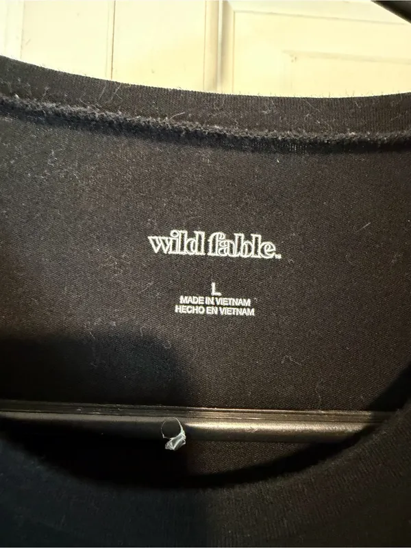 wild fable Black Cropped Crew Tee - Image 3