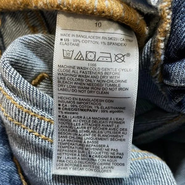 Old Navy Patchwork High Rise Baggy Barrel Palazzo Wide Leg Denim Jeans Pants 10 - Image 6