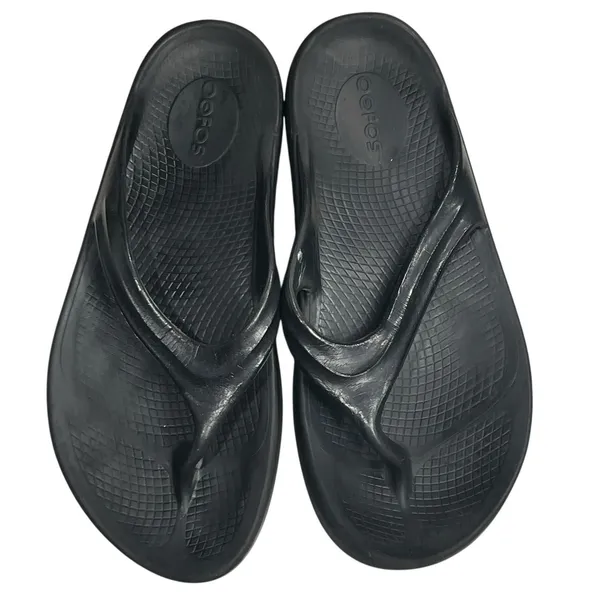 OOFOS Oolala Oofoam Recovery Sandals Womens 9 Black‎ Lightweight Comfort Shoes - Image 2