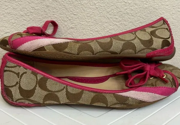 Coach Pink Janelle Signature Flats - Image 6