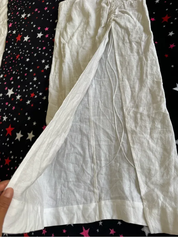 Natalie Rolt White Set Ruched High-Slit Midi Skirt & Top size 1 - Women - Image 10