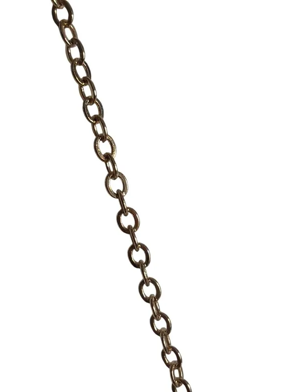 Gold Tone Angel Wings Pendant Necklace Textured Dainty 15" + 3" extender - Image 3