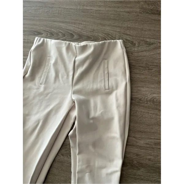 Chico’s Ankle Pants Womens 0.5 US 6 Cream Ivory Pull On Ponte Slim Stretch - Image 5