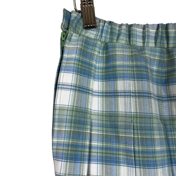 Rewind Womens School Girl Knife Pleated Mini Skirt Blue Plaid 90s Y2K Preppy Size S‎ - Image 5
