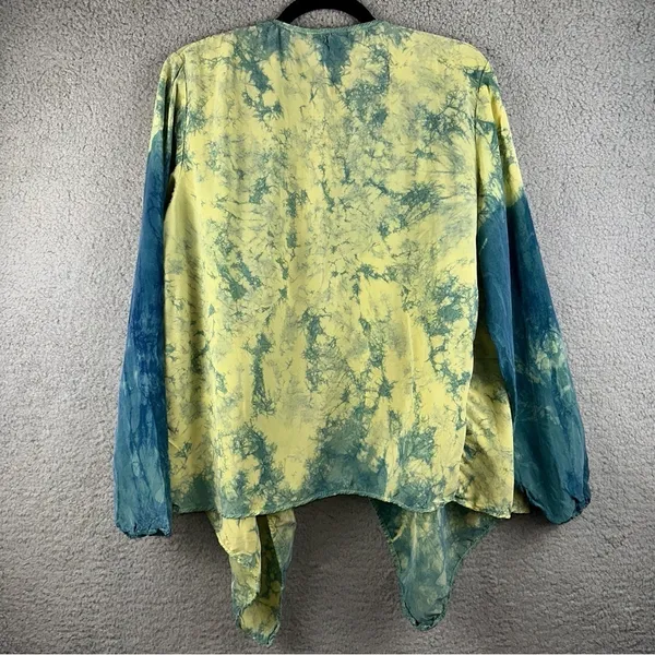 Willow Jacket Womens Medium Tie Dye Vintage Cape Art To Wear Teacher Boho Hippie - Image 4