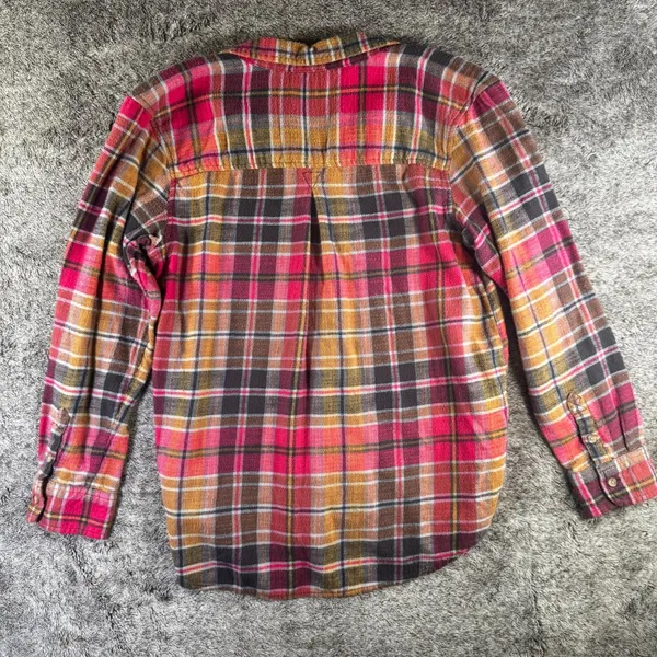 American Eagle Boyfriend Fit Button Up Flannel Sz S - Image 8