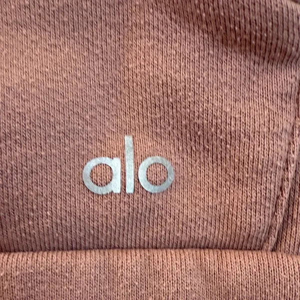 ALO Yoga | Distressed Mauve Hoodie | Sz S/M - Image 2