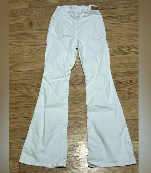 True Craft Women’s White High Rise Flare Jeans - Image 2