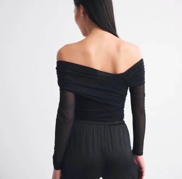 Abercrombie Bodysuit Long Sleeve Black - Image 3