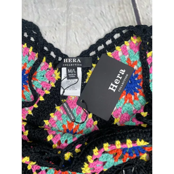Crochet Granny Square Fringe Top NWT! - Image 10