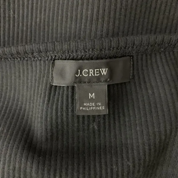 J. Crew‎ Women’s Top Medium Black Short Sleeve - Image 5