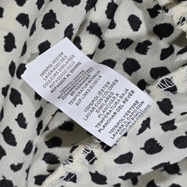 PrettyLittleThing Black Dalmatian Print Smocked Waist Tie Front Mini‎ Dress 6 - Image 5