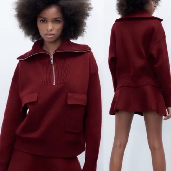 ZARA Quarter-Zip Sweater - Image 2