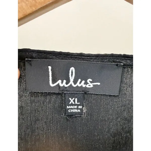 Lulus Moments of Love Black Satin Romper SzXL/14 NWT - Image 6