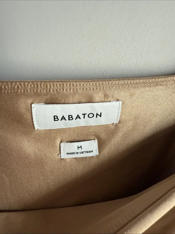 Aritzia Babaton Bodysuit Satinette Squareneck Longsleeve Medium - Image 5