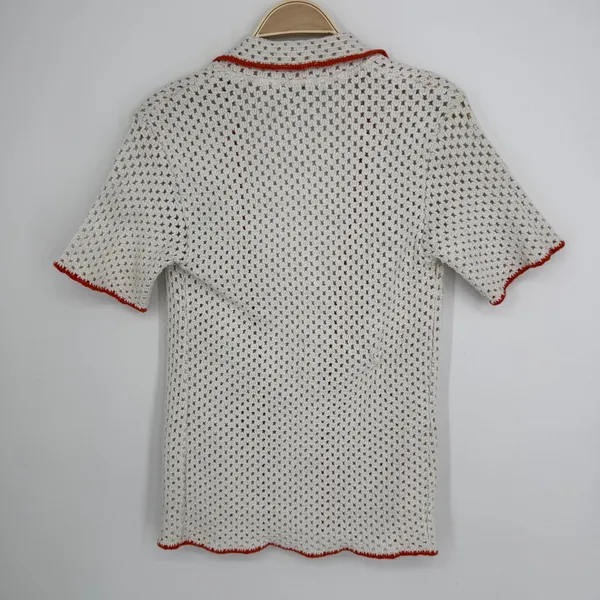 Free People Cabana Fauxchet Cardigan Top XS Ivory Boho Crochet Beach Coverup - Image 8