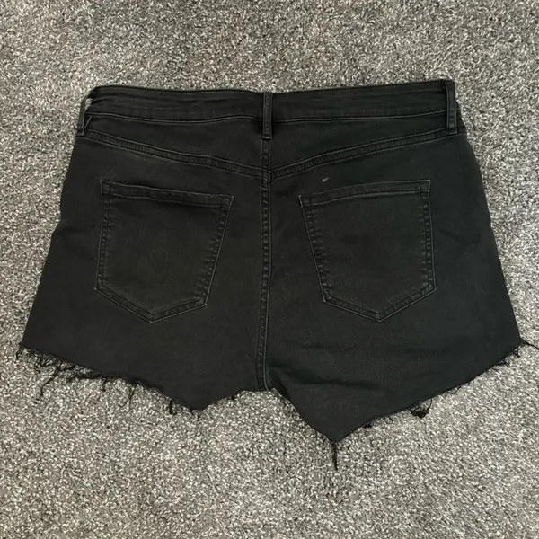H&M Distressed Black Shorts - Image 2
