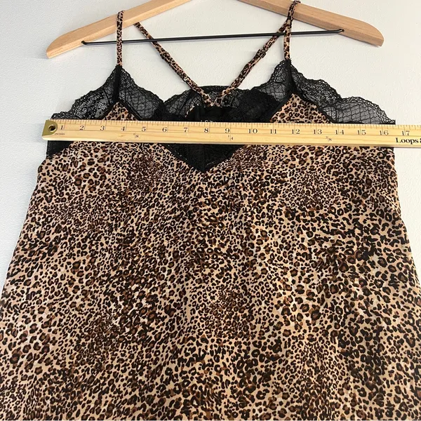 1. State Chiffon Leopard Animal Print Lace Cami Y2K‎ Mob Wife - Image 11