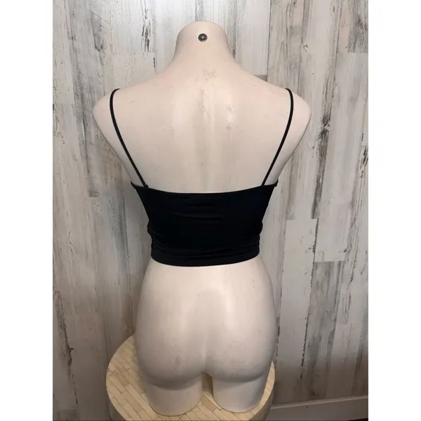 Live in the Moment Black Ruched Cami Top Women’s Size M - Image 7