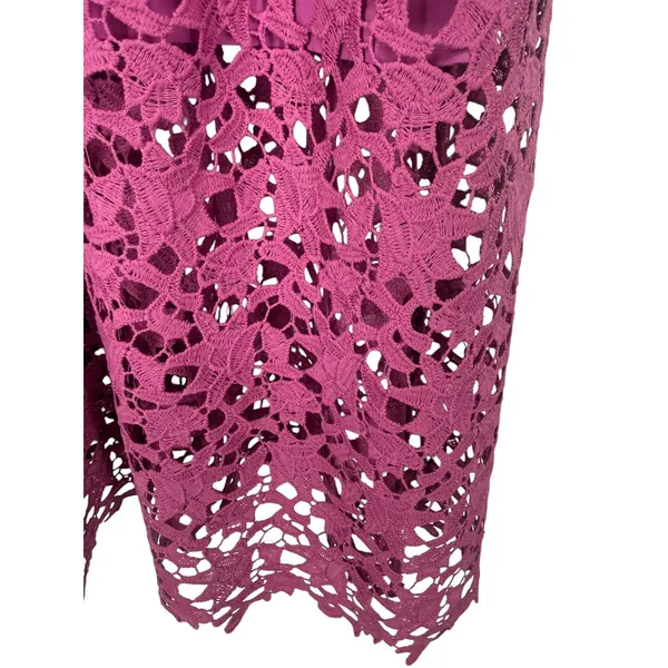 ASTR the Label Womens Sleeveless Lace Midi Dress Pink Size Large Feminine Party - Image 10
