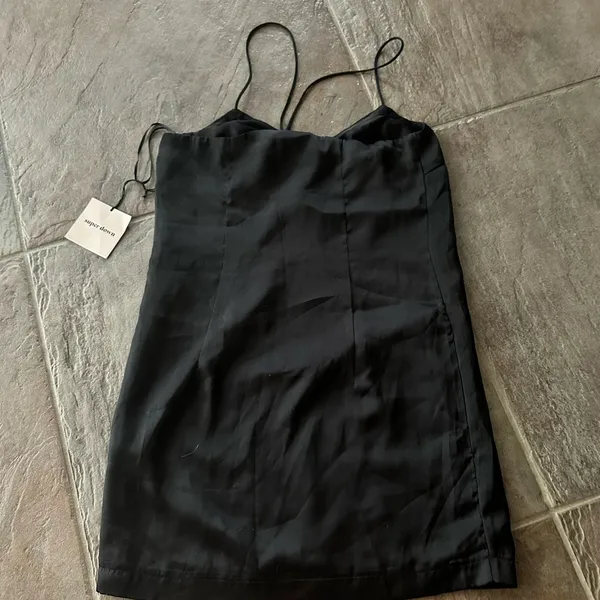 NWT SUPERDOWN Black Strapless Dress XXS - Image 3