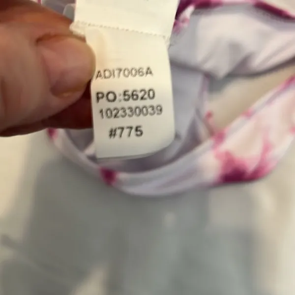 NWT Cupshe size small pink and white tie dye high cut bikini bottoms - Image 6