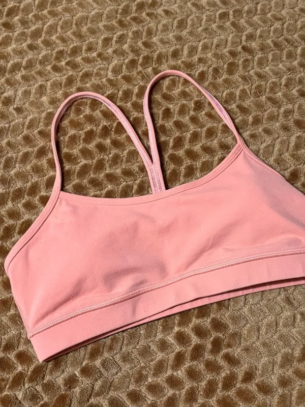 EXCELLENT Lululemon Flow Y Sports Yoga Bra Pop Orange Activewear 10 M - Image 5