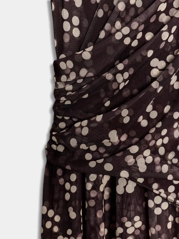 Nwt Zara Long Tulle Polka Dot Dress Size S - Image 11