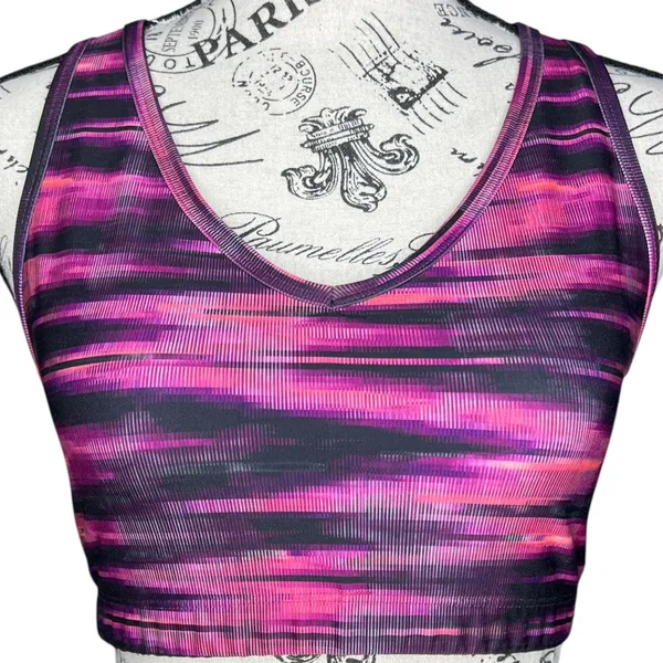BCG (M) Pink Gradient Racerback Sports Bra Tru‑Wick Fabric Removable Pad Area - Image 8