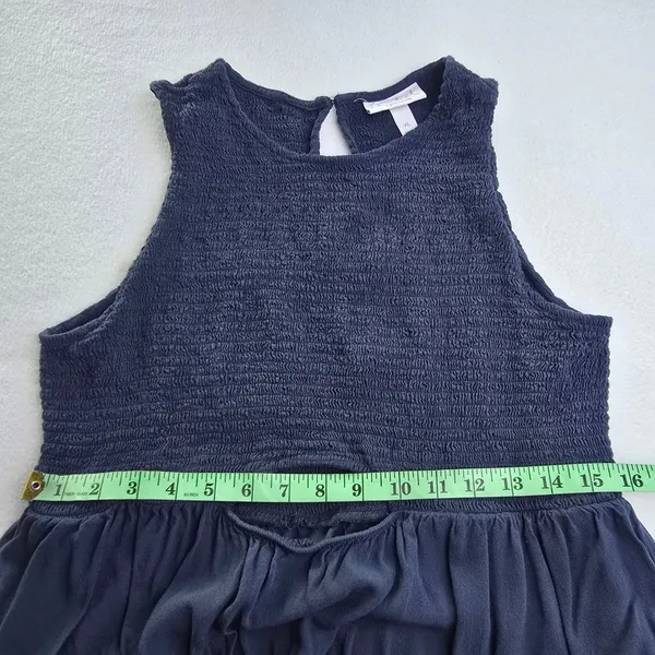 Isabel by Ingrid &‎ Isabel Navy Blue Smocked Cutout Maternity Midi Dress XL - Image 9