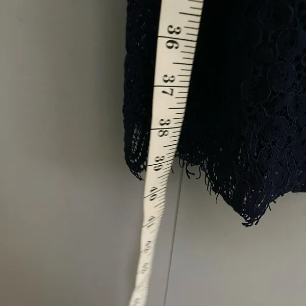 Lulus Remarkable Navy Blue Sheer Lace Short Sleeve Event Cocktail Mini Dress M - Image 6