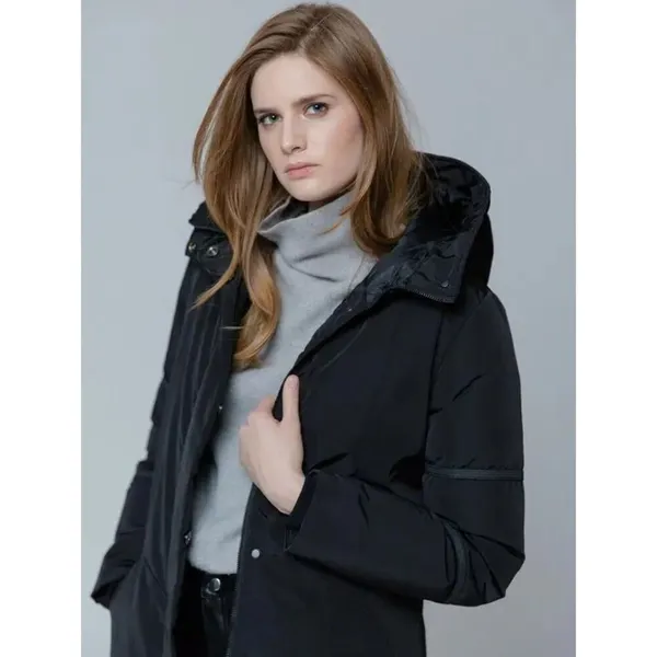 NWT Black Premium Down Filled Parka Coat Jacket XXS WhiteSky - Image 2