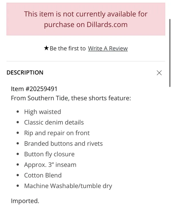 Southern Tide Hayes Blue Jean Shorts - Image 8