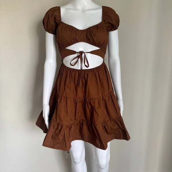 Princess Polly Cut Out Tiered Mini Romantic Coquette Grad Dress Size 2 NWT - Image 2