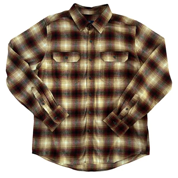 lumberjack chic Fall oversized buffalo plaid button down shirt 90s grunge M/L Size M - Image 4