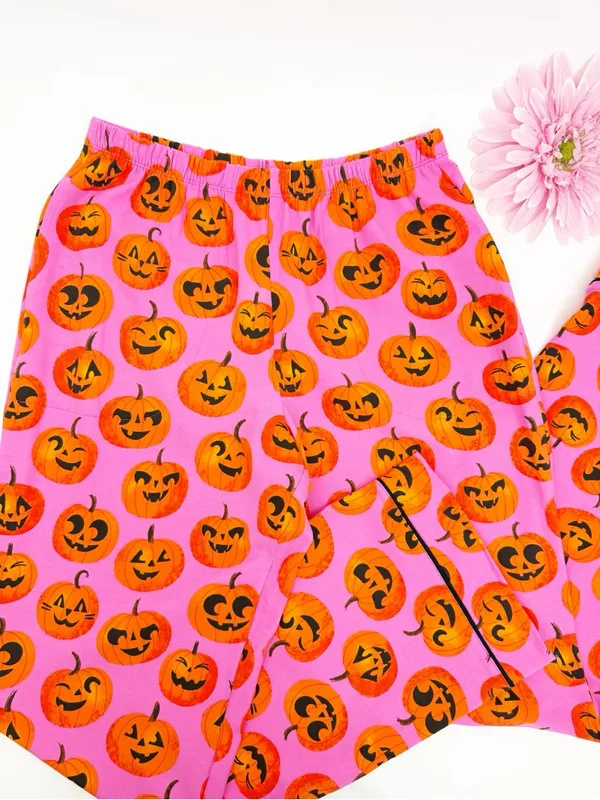 BedHead PJs Jolly Jack-O-Lantern Long Sleeve Classic Stretch Jersey Pajama Set - Image 12