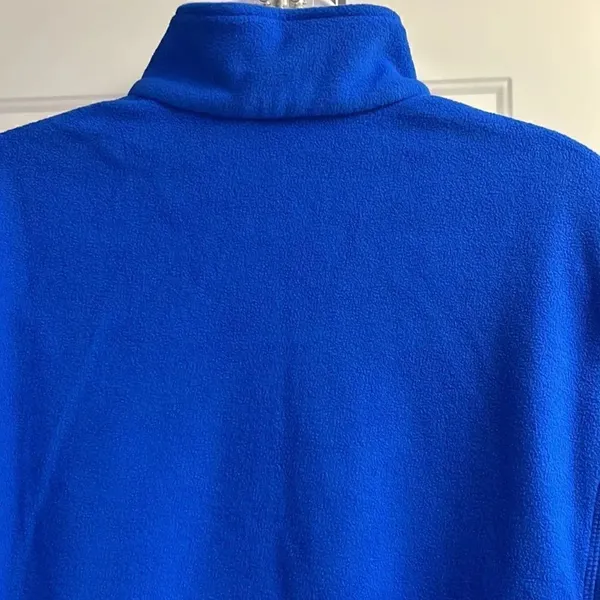 Land’s End Royal Blue 1/4 Zip Long Sleeve Mock Neck Fleece Pullover-Lrg/P 14-16 - Image 11