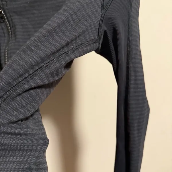 Lululemon Bhakti Yoga Jacket Luon Pique Black Dark Slate / Black- Size 6 - Image 5
