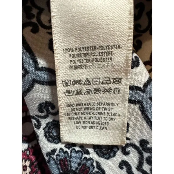 Free People Deep Red, Blue, White pattern mini dress sz‎ S - Image 9