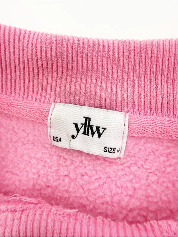 Yllw The Label I Told My Mom About You Oversized Sweatshirt Pink - Image 11